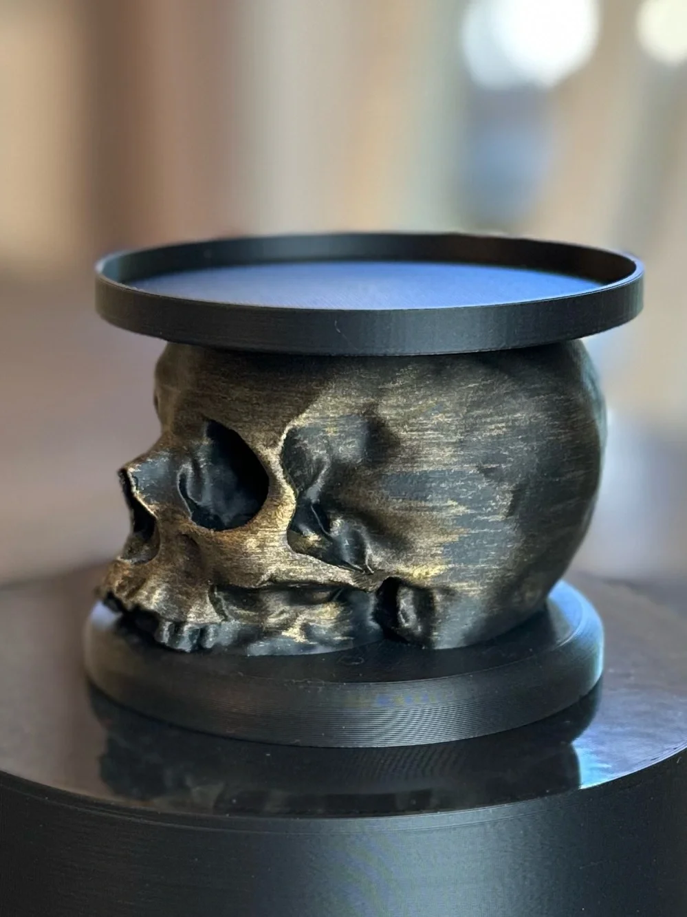 Bath & Body Works Compatible Halloween Skull Single Wick Candle Holder